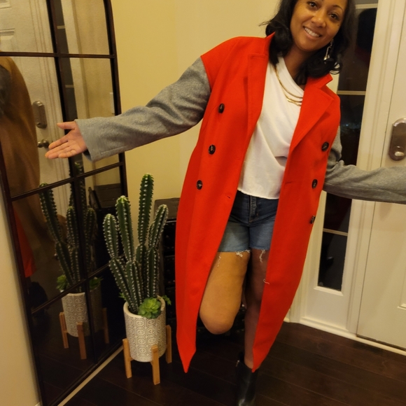 💥💥Color Blocking Trench - Picture 7 of 8